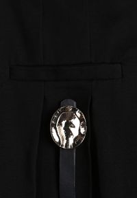 Born2be - Czarna Wiskozowa Spódnica o Rozkloszowanym Kroju z Plisami i Paskiem Rolea. Okazja: na co dzień. Kolor: czarny. Materiał: wiskoza. Styl: casual, elegancki, klasyczny #2