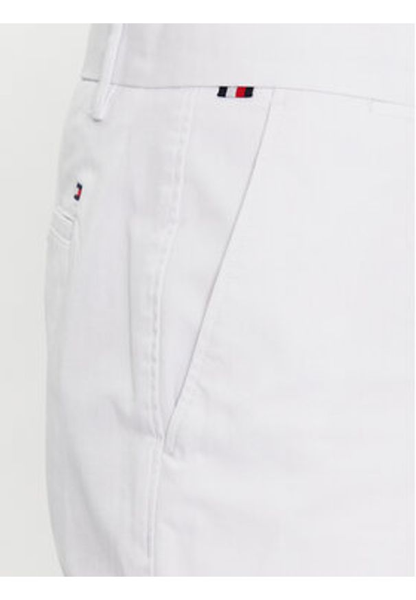 TOMMY HILFIGER - Tommy Hilfiger Szorty materiałowe Brooklyn Short 1985 MW0MW23563 Biały Regular Fit. Kolor: biały. Materiał: bawełna