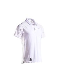 ARTENGO - Koszulka Polo Do Tenisa Tpo 500 Dry Męska. Typ kołnierza: polo. Kolor: biały. Materiał: materiał, mesh. Sport: tenis #1