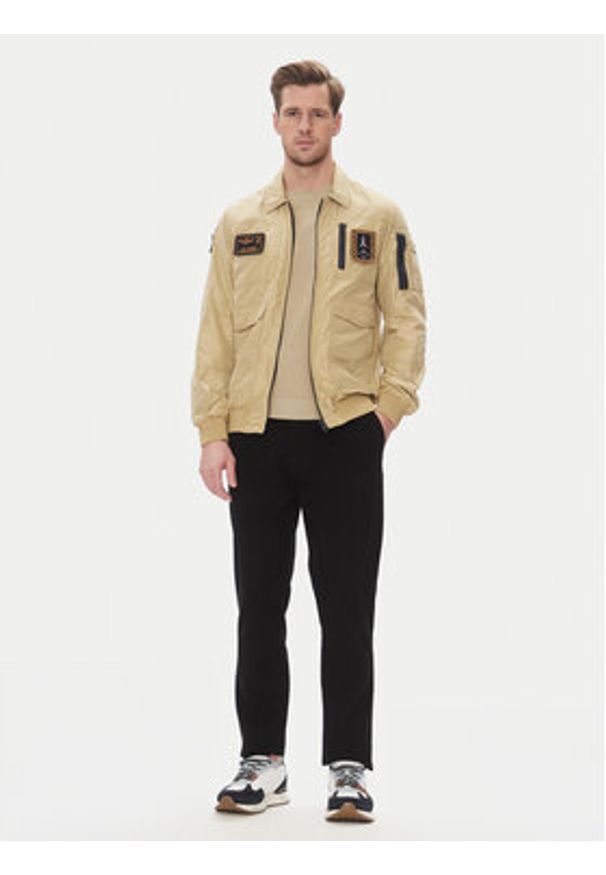 Aeronautica Militare Kurtka przejściowa 251AB2071CT3081 Beżowy Regular Fit. Kolor: beżowy. Materiał: syntetyk