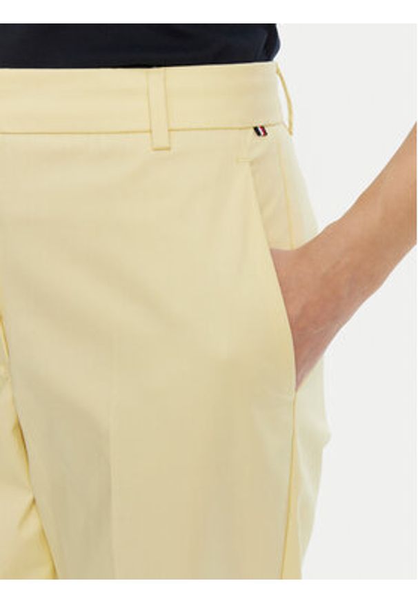TOMMY HILFIGER - Tommy Hilfiger Chinosy WW0WW40504 Żółty Straight Fit. Kolor: żółty. Materiał: bawełna