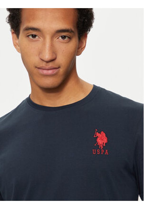 U.S. Polo Assn. T-Shirt MUP3311 Granatowy Slim Fit. Typ kołnierza: polo. Kolor: niebieski. Materiał: bawełna