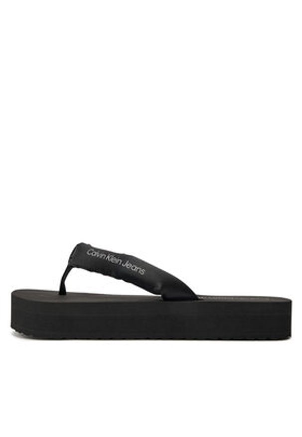 Calvin Klein Jeans Japonki Beach Sandal Flatform Padded Ny YW0YW01400 Czarny. Kolor: czarny. Materiał: materiał