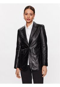 Calvin Klein Marynarka Essential K20K205486 Czarny Regular Fit. Kolor: czarny. Materiał: skóra