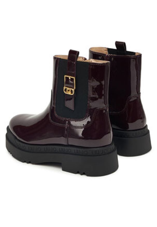 Liu Jo Botki Love 63 SF5067 EX004 Bordowy. Kolor: czerwony. Materiał: skóra