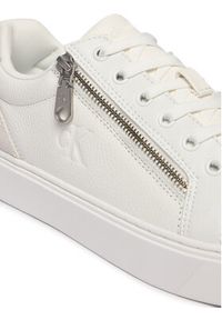 Calvin Klein Sneakersy Classic Cup Laceup Zip Lth YM0YM01437 Biały. Kolor: biały. Materiał: skóra #4