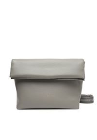 TOMMY HILFIGER - Tommy Hilfiger Torebka Th Logotape Med Crossover AW0AW17692 Szary. Kolor: szary. Materiał: skórzane