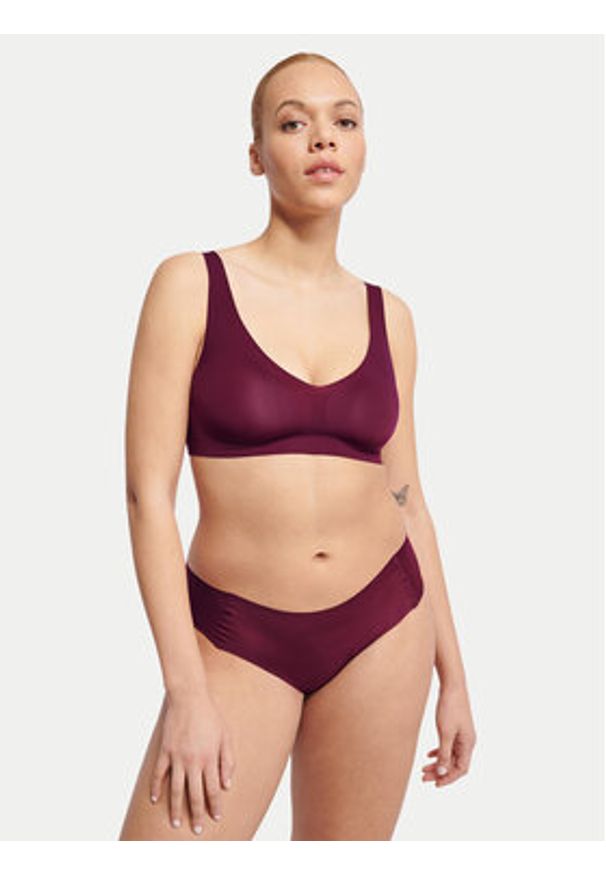 Sloggi Biustonosz bezfiszbinowy Zero Feel 10217728 Fioletowy. Kolor: fioletowy. Materiał: syntetyk