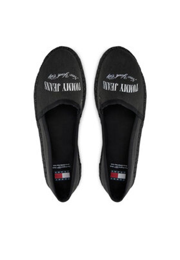 Tommy Jeans Espadryle Tjw Varsity Espadrille EN0EN02470 Czarny. Kolor: czarny. Materiał: materiał