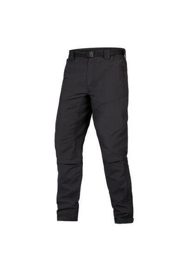 ENDURA - Spodnie rowerowe męskie Endura Hummvee Zip Off. Kolor: czarny. Materiał: dresówka