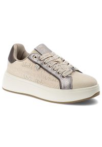 Białe Sneakersy Anekke Sportowe Obuwie Damskie. Okazja: na co dzień. Zapięcie: sznurówki. Kolor: biały. Wzór: napisy. Styl: sportowy #1