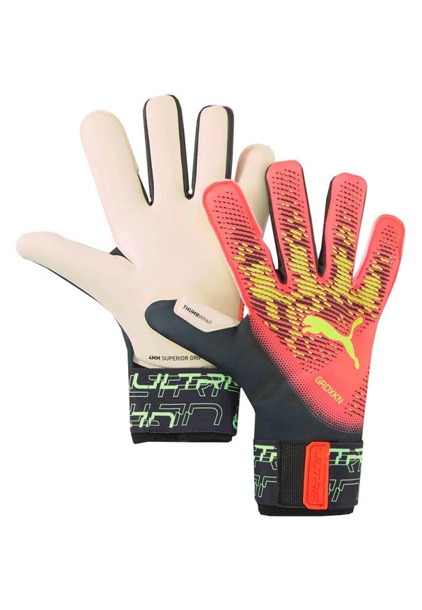 Puma - Rękawice bramkarskie PUMA Ultra Grip 1 Hybrid. Kolor: czerwony