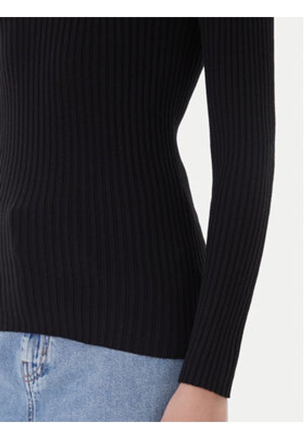 Kontatto Sweter 3M0814C Czarny Regular Fit. Kolor: czarny. Materiał: syntetyk