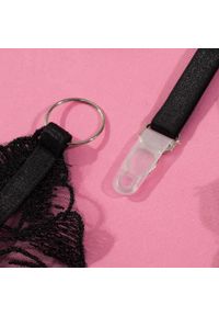 Intica - Koronkowy zestaw bielizny z pasem do pończoch Mihyun. Kolor: czarny. Materiał: koronka. Wzór: koronka #10