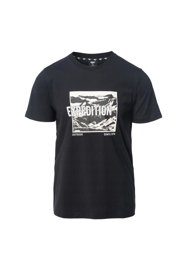 Hi-tec - T-shirt Męski Z Krótkim Rękawem Reman. Kolor: czarny. Długość rękawa: krótki rękaw. Długość: krótkie. Sport: turystyka piesza