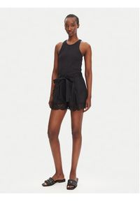 TwinSet - TWINSET Szorty materiałowe 251TT2096 Czarny Regular Fit. Kolor: czarny. Materiał: bawełna #4