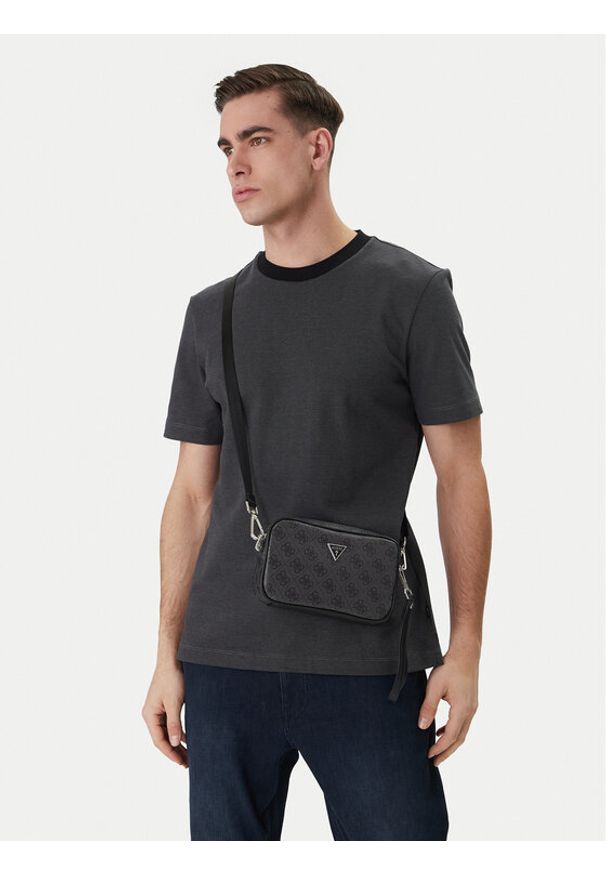 Guess Saszetka Vezzola Smart Accessories PMEVZL P3145 Czarny. Kolor: czarny. Materiał: skóra