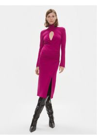Pinko Sukienka koktajlowa Alpha 102367 A1DE Fioletowy Slim Fit. Kolor: fioletowy. Styl: wizytowy #1