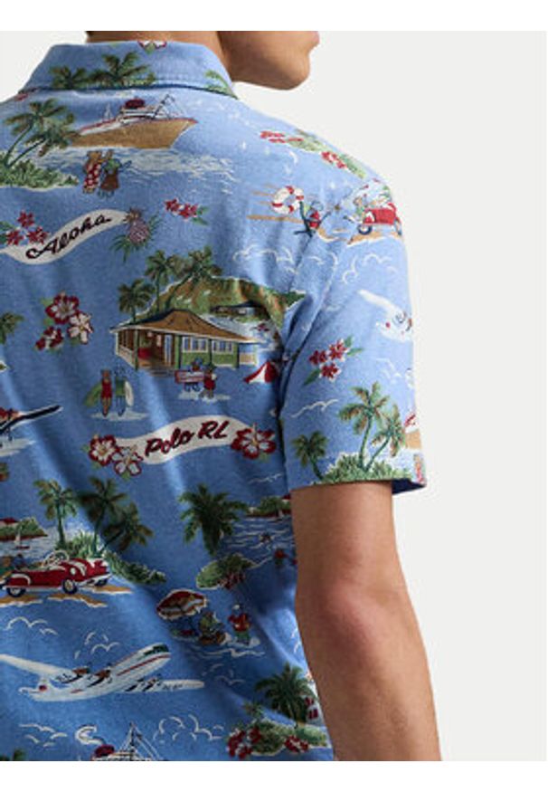 Polo Ralph Lauren Polo 710966450001 Niebieski Standard Fit. Typ kołnierza: polo. Kolor: niebieski. Materiał: bawełna