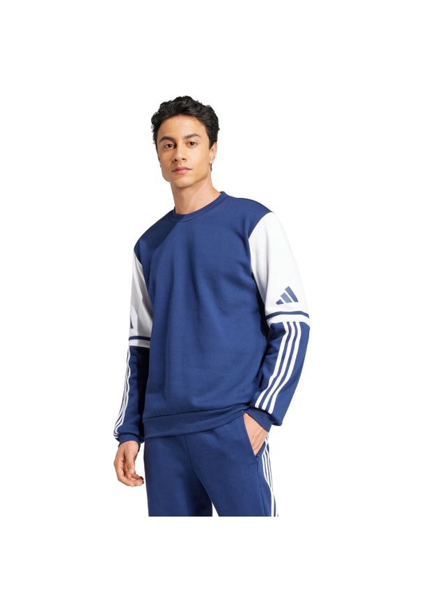 Adidas - Bluza męska adidas Squadra 25 Sweat Crew. Kolor: biały, wielokolorowy, niebieski