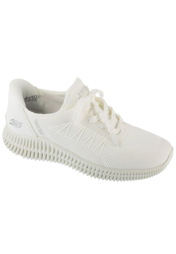 skechers - Buty sportowe Sneakersy damskie, Slip-Ins: Bobs Geo Lite - Divine Pace. Kolor: biały. Sport: turystyka piesza