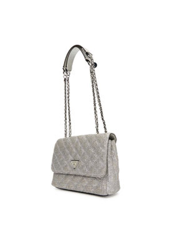 Guess Torebka Giully II HWQM96 73200 Srebrny. Kolor: srebrny. Materiał: skórzane