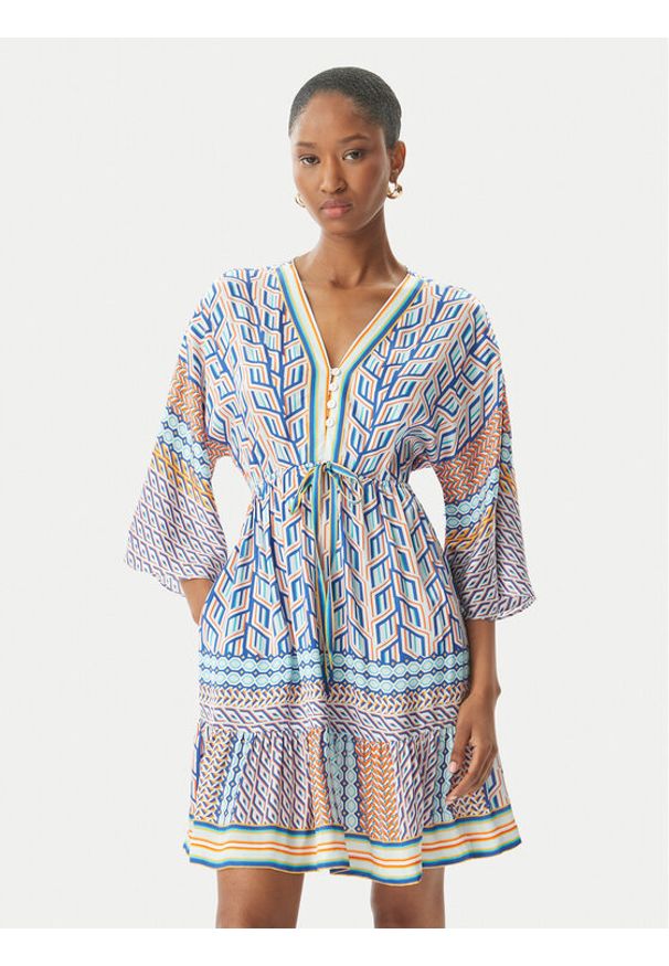 Hale bob - Hale Bob Sukienka letnia Theia 62NT650A Kolorowy Relaxed Fit. Materiał: wiskoza. Wzór: kolorowy. Sezon: lato