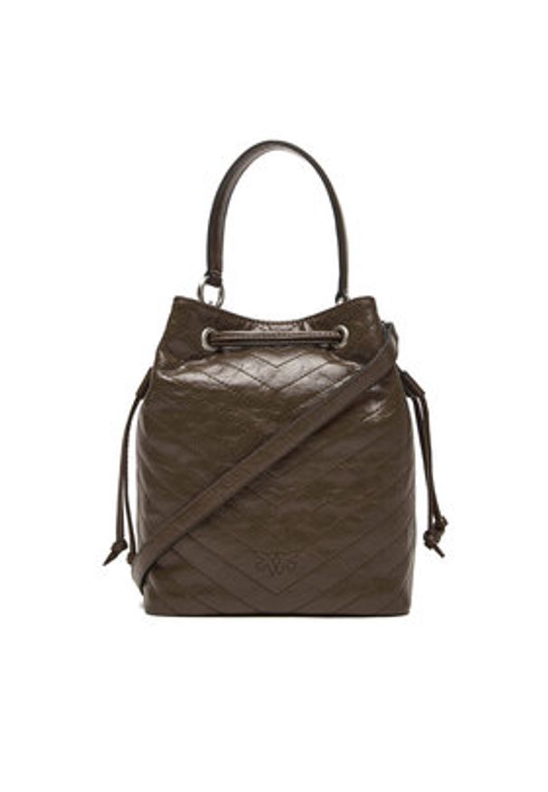 Pinko - PINKO Torebka Cargo Bucket Al 25-26 PLTT 105112 A2JC Brązowy. Kolor: brązowy. Materiał: skórzane