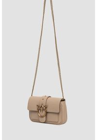 Pinko - PINKO Beżowa kopertówka damska Love One Pocket C. Kolor: beżowy. Styl: casual, elegancki #6