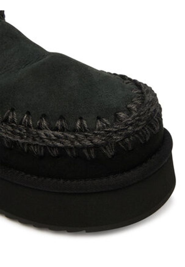 Mou Śniegowce MU.FW681010A Czarny. Kolor: czarny. Materiał: skóra, zamsz