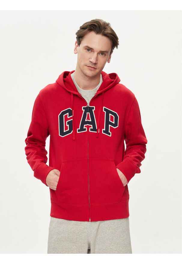 GAP - Gap Bluza 868454-03 Czerwony Regular Fit. Kolor: czerwony. Materiał: bawełna