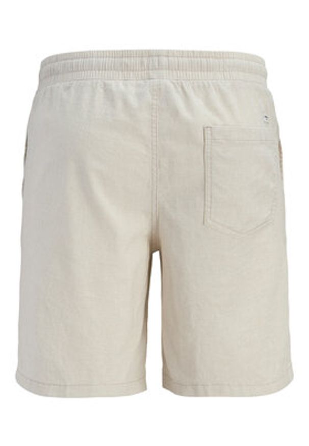 Jack & Jones Szorty materiałowe Jaiden 12293768 Beżowy Relaxed Fit. Kolor: beżowy. Materiał: bawełna