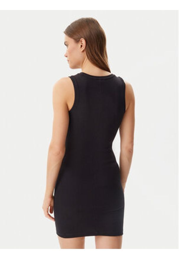 Tommy Jeans Sukienka codzienna Essential DW0DW20674 Czarny Slim Fit. Okazja: na co dzień. Kolor: czarny. Materiał: bawełna. Typ sukienki: proste. Styl: casual