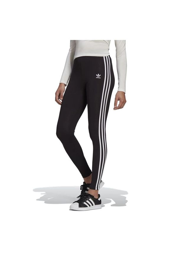 Adidas - adidas Adicolor Classics 3-Stripes Tights > GN4504. Materiał: bawełna, materiał, elastan. Wzór: aplikacja