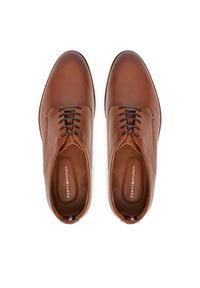 TOMMY HILFIGER - Tommy Hilfiger Półbuty Hilfiger Thunit FM0FM05533 Brązowy. Kolor: brązowy. Materiał: skóra #5