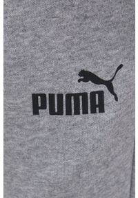 Puma Spodnie 586748 męskie kolor szary z nadrukiem. Kolor: szary. Materiał: włókno, materiał. Wzór: nadruk #3