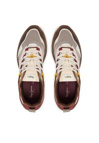 Pepe Jeans Sneakersy Stoke Sport M PMS600013 Brązowy. Kolor: brązowy. Materiał: materiał #5