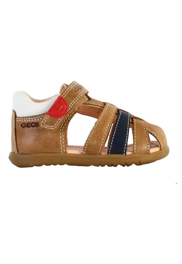 Sandały Geox Model B Sandal Macchia Boy Kolor Brązowy. Kolor: wielokolorowy, beżowy, brązowy