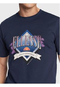 Ellesse T-Shirt Ottanta SHP16246 Granatowy Regular Fit. Kolor: niebieski. Materiał: bawełna #3