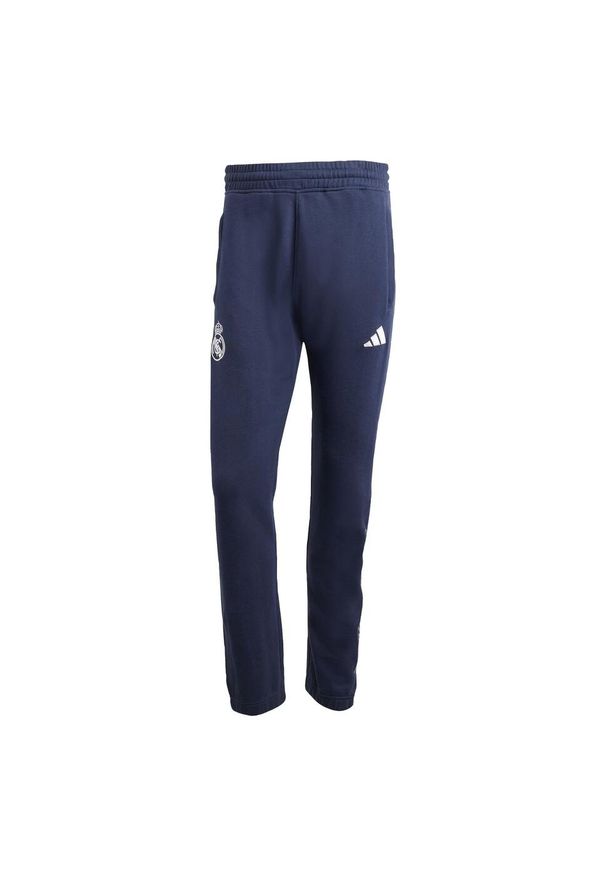 Adidas - Spodnie Real Madrid US Pack. Kolor: biały, niebieski, wielokolorowy. Materiał: dresówka. Sport: piłka nożna