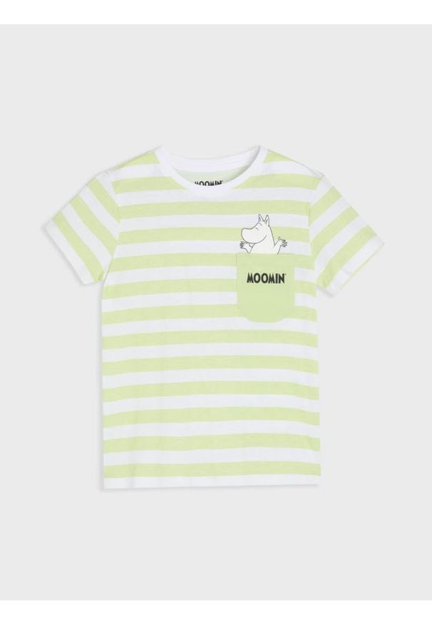 Sinsay - Koszulka The Moomins - kremowy. Kolor: kremowy