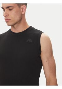 Kappa Tank top Logo Corpo Cadwal 303HZB0 Czarny Regular Fit. Kolor: czarny. Materiał: bawełna #4
