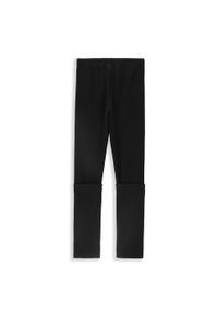 Legginsy dziecięce turystyczne ocieplane prążkowane Lemon Explore ZL4 czarne. Kolor: czarny. Materiał: elastan, poliester, bawełna. Sezon: zima. Styl: sportowy