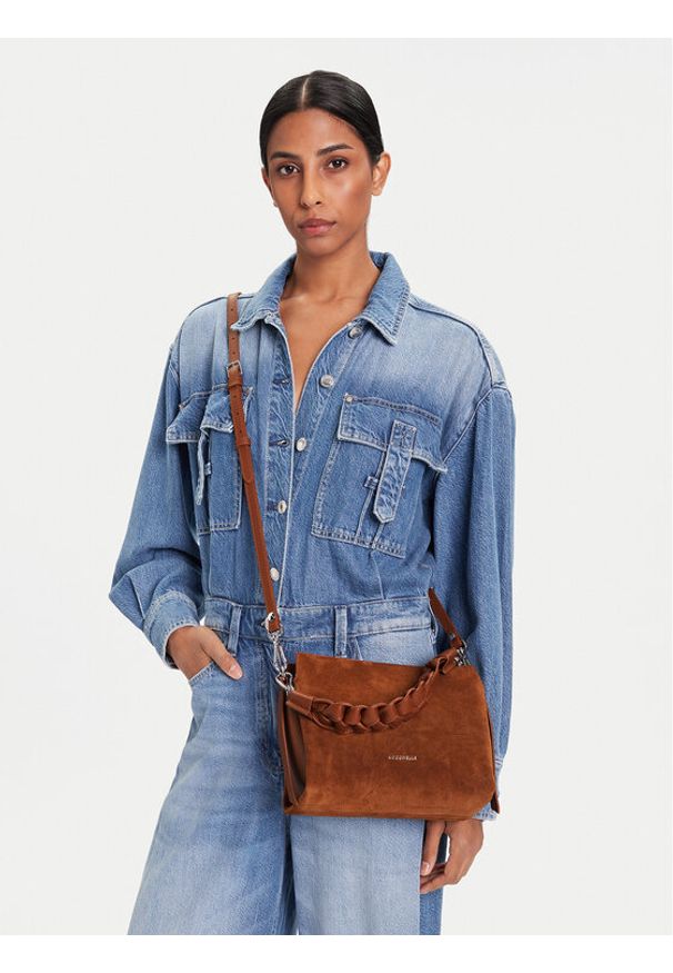 Coccinelle Torebka P6P Boheme Suede Bimaterial E1 P6P 58 01 01 Brązowy. Kolor: brązowy. Materiał: zamszowe, skórzane