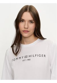 TOMMY HILFIGER - Tommy Hilfiger Bluzka Logo WW0WW43620 Biały Regular Fit. Kolor: biały. Materiał: bawełna #3