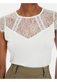 Morgan Bluzka 232-DGIULIA Biały Slim Fit. Kolor: biały. Materiał: wiskoza #5