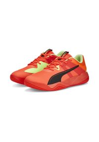 Buty halowe Puma Eliminate Pro II. Kolor: czerwony, czarny, żółty, wielokolorowy. Materiał: materiał, tkanina, syntetyk. Sport: piłka ręczna
