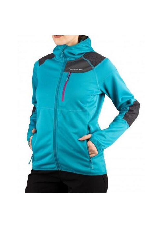 Bluza turystyczna damska Viking Yosemite Lady. Kolor: niebieski. Materiał: polar. Sport: turystyka piesza