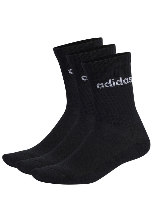 Adidas - Skarpety adidas Linear Crew Cushioned Socks 3P. Kolor: czarny, wielokolorowy, biały