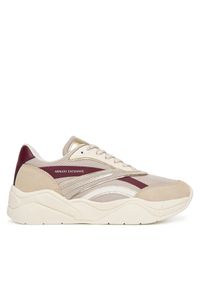 Sneakersy Armani Exchange. Kolor: beżowy